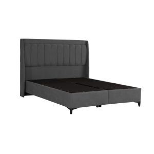 HARMONY ΚΡΕΒΑΤΙ ΜΕ ΑΠΟΘΗΚ. ΧΩΡΟ ΚΑΙ ΣΤΡΩΜΑ ΓΚΡΙ 07-780 207x174x126.5cm