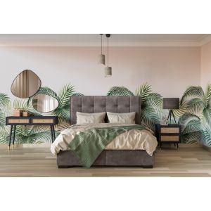 PIANO ΚΡΕΒΑΤΙ ΜΕ ΑΠΟΘΗΚ. ΧΩΡΟ (ΓΙΑ ΣΤΡΩΜΑ 160x200cm) ΓΚΡΙ 07-780 207x160x115cm