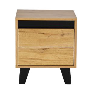 ARABICA ΚΟΜΟΔΙΝΟ 2ΣΥΡΤΑΡΙΑ SONOMA ΜΑΥΡΟ 40x38x45cm