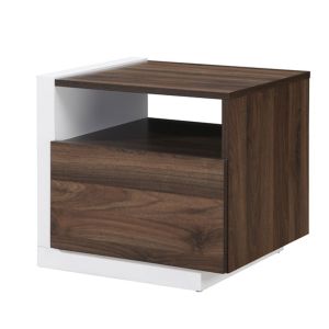 DOBLE ΚΟΜΟΔΙΝΟ 1ΠΟΡΤΑ ΚΑΡΥΔΙ ΛΕΥΚΟ 46x40x43cm