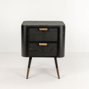 COLOMBO ΚΟΜΟΔΙΝΟ ΜΑΥΡΟ ΧΡΥΣΟ 50x39x63cm