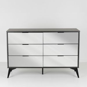 SPECCHIO ΣΥΡΤΑΡΙΕΡΑ 6ΣΥΡΤΑΡΙΑ ΜΑΥΡΟ OAK ΚΑΘΡΕΠΤΗΣ 120x39x80cm