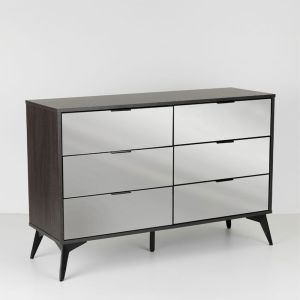 SPECCHIO ΣΥΡΤΑΡΙΕΡΑ 6ΣΥΡΤΑΡΙΑ ΜΑΥΡΟ OAK ΚΑΘΡΕΠΤΗΣ 120x39x80cm