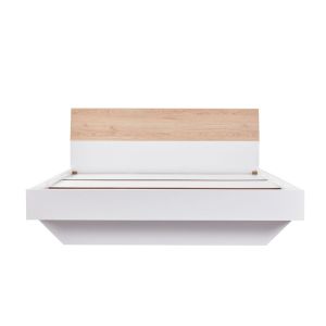 LUCIDO ΚΡΕΒΑΤΙ ΛΕΥΚΟ OAK ΦΥΣΙΚΟ 162x202x88cm
