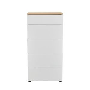 LUCIDO ΣΥΡΤΑΡΙΕΡΑ 5ΣΥΡΤΑΡΙΑ ΛΕΥΚΟ OAK ΦΥΣΙΚΟ 58x39x116.5cm