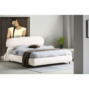 SERENITE ΚΡΕΒΑΤΙ (ΓΙΑ ΣΤΡΩΜΑ 160x200cm) BEIGE 230x194x105cm