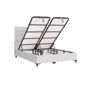 BRICK ΚΡΕΒΑΤΙ ΜΕ ΑΠΟΘΗΚ. ΧΩΡΟ (ΓΙΑ ΣΤΡΩΜΑ 160x200cm) OFF WHITE 16-450 215x165x121cm