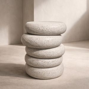 BALANCE SIDE TABLE TERRAZZO 41x42.5x50cm