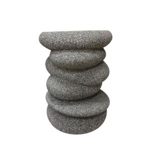 BALANCE SIDE TABLE STONE GREY 34x37x49.5cm
