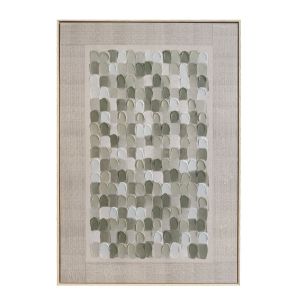 SERENO ΠΙΝΑΚΑΣ ΔΙΑΚΟΣΜΗΤΙΚΟΣ ΜΕ ΚΟΡΝΙΖΑ 80x120x4cm ΚΑΜΒΑΣ ΜΕΝΤΑ ΜΠΕΖ ΞΥΛΟ