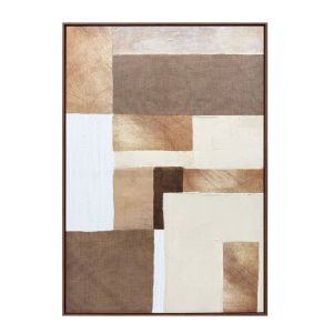 ATERNA ΠΙΝΑΚΑΣ ΔΙΑΚΟΣΜΗΤΙΚΟΣ ΜΕ ΚΟΡΝΙΖΑ 80x120x4cm ΚΑΜΒΑΣ ΚΑΦΕ ΜΠΕΖ PS