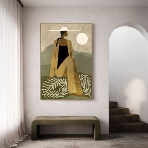 AUREA ΠΙΝΑΚΑΣ ΔΙΑΚΟΣΜΗΤΙΚΟΣ ΜΕ ΚΟΡΝΙΖΑ 80x120x4cm ΚΑΜΒΑΣ ΠΟΛΥΧΡΩΜΟ PS
