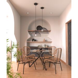 FOREST ΚΑΡΕΚΛΑ ΦΥΣΙΚΟ ΜΑΥΡΟ 59x63x87cm