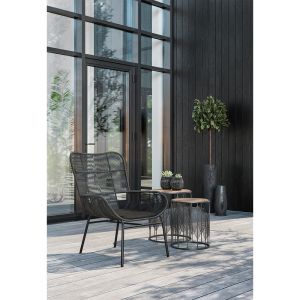 NERA ΠΟΛΥΘΡΟΝΑ ΜΑΥΡΟ 65x70x94cm