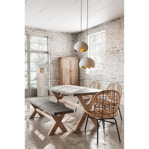 CAMIRO ΠΑΓΚΑΚΙ CEMENT 180x40x45cm