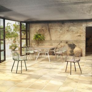 BRIDGE ΤΡΑΠΕΖΙ ΛΕΥΚΟ ΦΥΣΙΚΟ 180x90x75cm