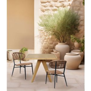 SEDAI ΚΑΡΕΚΛΑ ΜΑΥΡΟ ΚΑΡΥΔΙ 55x60x78cm