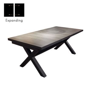 SORPRESA ΤΡΑΠΕΖΙ ΕΠΕΚΤΕΙΝΟΜΕΝΟ-Η ΓΚΡΙ ΓΚΡΙ ΣΚΟΥΡΟ 202x101x77cm