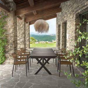 SORPRESA ΤΡΑΠΕΖΙ ΕΠΕΚΤΕΙΝΟΜΕΝΟ-Η ΓΚΡΙ ΓΚΡΙ ΣΚΟΥΡΟ 202x101x77cm