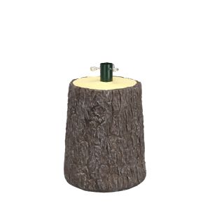 TREE BASE STAND ΚΟΡΜΟΣ 26x26x35cm MgO ΚΑΦΕ ΜΕΤΑΛΛΟ