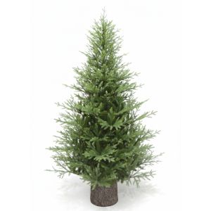 TREE BASE STAND ΚΟΡΜΟΣ 26x26x35cm MgO ΚΑΦΕ ΜΕΤΑΛΛΟ
