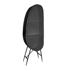 UOVO ΒΙΒΛΙΟΘΗΚΗ ΜΑΥΡΟ 68x38.8x201.5cm