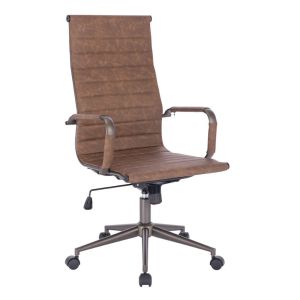 AVANT ΚΑΡΕΚΛΑ ΓΡΑΦΕΙΟΥ COFFEE GUNMETAL 55.5x63x118cm