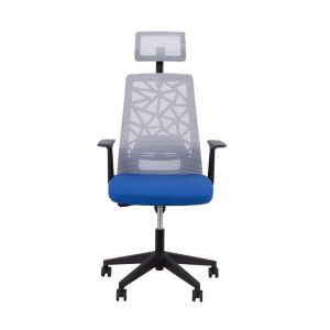 VITRIO ΚΑΡΕΚΛΑ ΓΡΑΦΕΙΟΥ ΓΚΡΙ ΜΠΛΕ 63x59x127cm