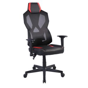 STORM ΚΑΡΕΚΛΑ GAMING ΓΡΑΦΕΙΟΥ ΜΑΥΡΟ ΚΟΚΚΙΝΟ 50x73x135cm