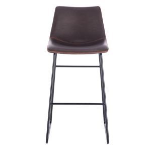 NUEVO XL ΣΚΑΜΠΟ BAR ΚΑΦΕ ANTIQUE WASHED ΜΑΥΡΟ 47x57x100cm