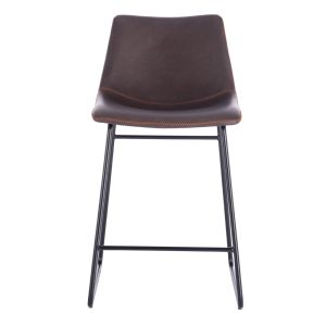 NUEVO ΣΚΑΜΠΟ BAR ΚΑΦΕ ANTIQUE WASHED ΜΑΥΡΟ 46x57.5x89cm