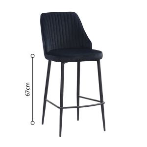 KING ΣΚΑΜΠΟ BAR ΜΑΥΡΟ 44x53x95cm