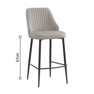 KING ΣΚΑΜΠΟ BAR BEIGE 44x53x95cm