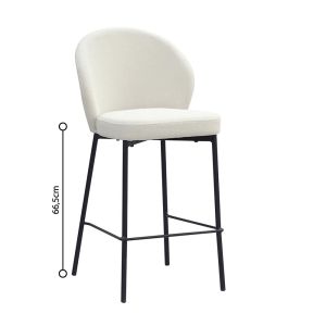 LUNE ΣΚΑΜΠΟ BAR ΛΕΥΚΟ 48x53.5x95.5cm