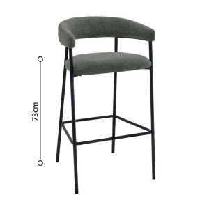 ECLIPSE ΣΚΑΜΠΟ BAR ΓΚΡΙ 45x46x92cm