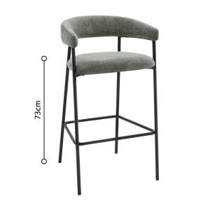 ECLIPSE ΣΚΑΜΠΟ BAR ΛΑΔΙ SILVER 45x46x92cm