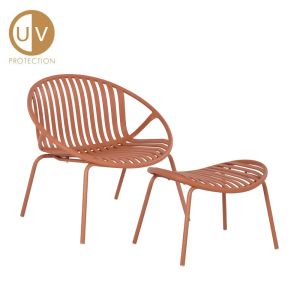 NADIN ΠΟΛΥΘΡΟΝΑ SET 2ΤΕΜ TERRACOTTA 80x61.5x73cm