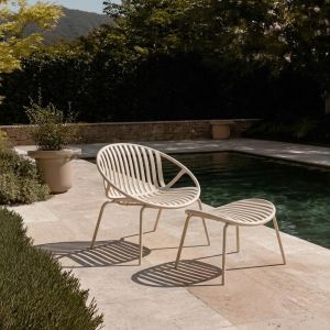 NADIN ΠΟΛΥΘΡΟΝΑ SET 2ΤΕΜ OFF WHITE 80x61.5x73cm