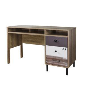 NUMBER ΓΡΑΦΕΙΟ 1ΠΟΡΤΑ SONOMA ΛΕΥΚΟ ΓΚΡΙ 120x48x75cm