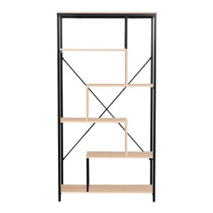 QUICK ΒΙΒΛΙΟΘΗΚΗ ΦΥΣΙΚΟ ΜΑΥΡΟ 85x35x163cm