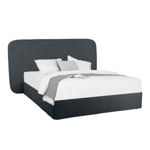 OVAL ΚΡΕΒΑΤΙ ΧΩΡΙΣ ΑΠΟΘΗΚ. ΧΩΡΟ (ΓΙΑ ΣΤΡΩΜΑ 160x200cm) ΑΝΘΡΑΚΙ 221x209x122cm