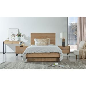 NEON ΚΡΕΒΑΤΙ (ΓΙΑ ΣΤΡΩΜΑ 120x200cm) ΦΥΣΙΚΟ 128x210.7x121cm