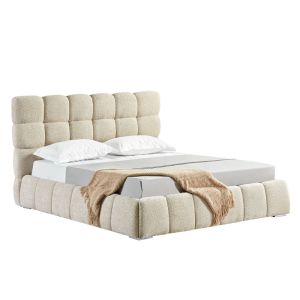 PUFFY ΚΡΕΒΑΤΙ (ΓΙΑ ΣΤΡΩΜΑ 160x200cm) BEIGE 228x188x120cm