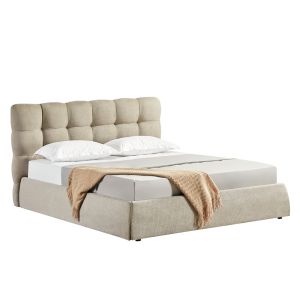CHOCOLAT ΚΡΕΒΑΤΙ (ΓΙΑ ΣΤΡΩΜΑ 160x200cm) BEIGE 220x184x109cm