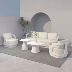 TORRE ΣΑΛΟΝΙ SET 1+2+2 OFF WHITE 198x81x66cm