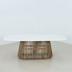 SIRACUSA ΤΡΑΠΕΖΙ ΛΕΥΚΟ 220x110x77.5cm