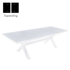 SORPRESA ΤΡΑΠΕΖΙ ΕΠΕΚΤΕΙΝΟΜΕΝΟ-Η ΓΚΡΙ LATTE ΛΕΥΚΟ 202x101x77cm