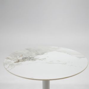 UNO ΤΡΑΠΕΖΙ BEIGE ΜΕ ΟΨΗ ΜΑΡΜΑΡΟΥ ΓΚΡΙ 80x80x74cm