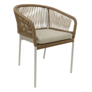 TONDO ΚΑΡΕΚΛΑ CARAMEL OFF WHITE 62x57x80cm