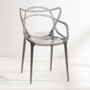 CHLOE ΚΑΡΕΚΛΑ ΔΙΑΦΑΝΟ/ΜΑΥΡΟ 54.5x55.5x83cm